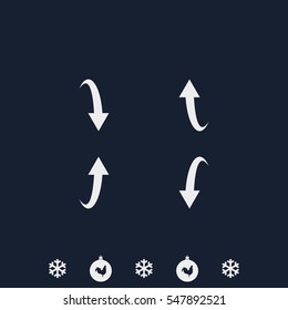 Bent arrows icon. Up and down.