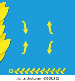 Bent arrows icon. Up and down.