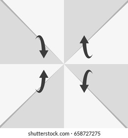 Bent arrows icon. Up and down.