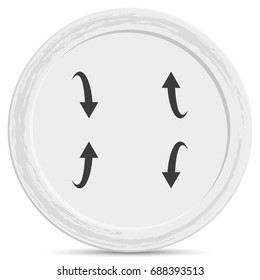 Bent arrows icon. Up and down.