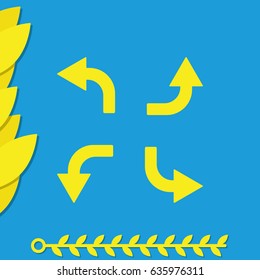 Bent arrows icon. Left and right, up and down.