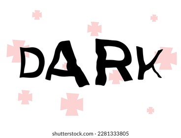 Bent dark written background design