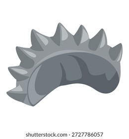 Bent and dented metal bottle cap with spikes, symbolizing recycling and waste reduction