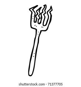 Bent Old Fork Cartoon