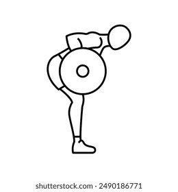 Icono de línea de fila doblada. Vector elemento aislado. Trazo editable.