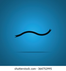 Bent ribbon icon.