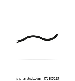 Bent ribbon icon.