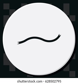 Bent ribbon icon.
