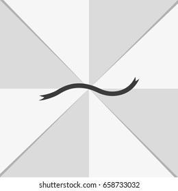 Bent ribbon icon.