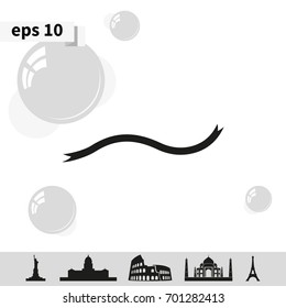 Bent ribbon icon.