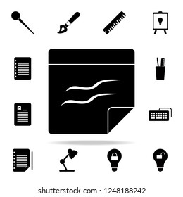 bent sheet icon. University life icons universal set for web and mobile
