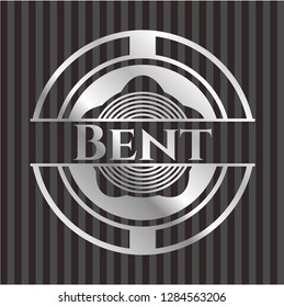 Bent silvery emblem