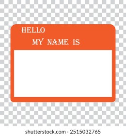 Bent and Used Name Tag Isolated design eps 10