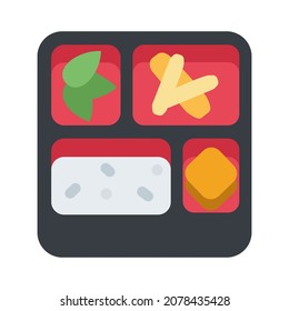 Bento Box Icon Emoji On White Background