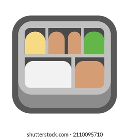 Bento Box Icon Isolated On White Background