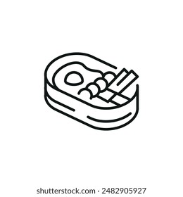 Icono de cuadro Bento. Icono de caja de bento simple para redes sociales, App y Diseño web. Ilustración vectorial