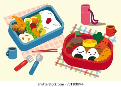 Bento Box Vector Illustration