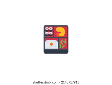 Bento Box Vector Isolated Emoticon. Bento Box Icon