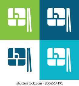 Bento Flat Four Color Minimal Icon Set