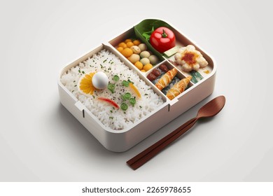 bento o alimento en un recipiente