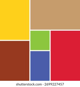 Uma ilustração de layout de grade de bento