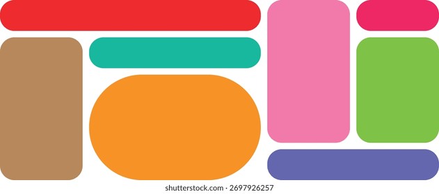 Layout de grade de Bento. Design de UX de interface do usuário. 