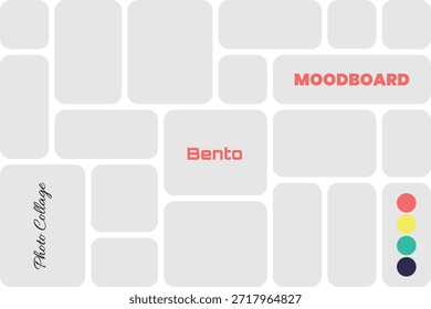 Bento Grid Moodboard Frame Layout in 3:2 Aspect Ratio
