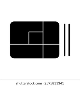 bento Icon Symbol isolated white background. vector illustration. color editable.