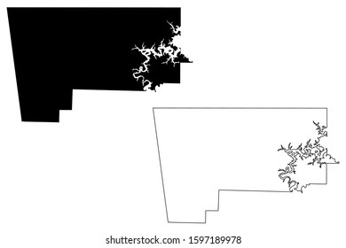 Benton County, Arkansas ( United States of America, U.S.) map vector illustration