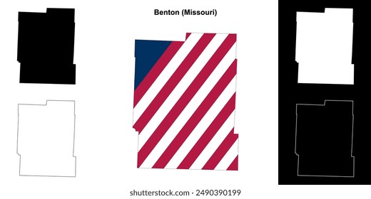 Benton County (Missouri) outline map set