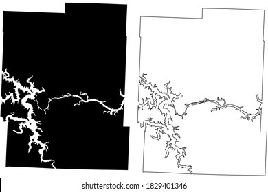 Benton County, Missouri (U.S. county, United States of America, USA, U.S., US) map vector illustration, scribble sketch Benton map