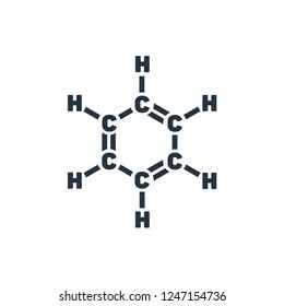 benzene isolated icon on white background, oil industry