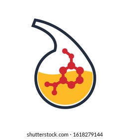 Benzene isolated icon on white background, oil industry. EPS 10