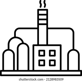 Benzine industrial process plant Vector Icon Design, crude oil and natural Liquid Gas Symbol, Petroleum and gasoline Sign, power and energy market stock illustration, Oil refinery Concept