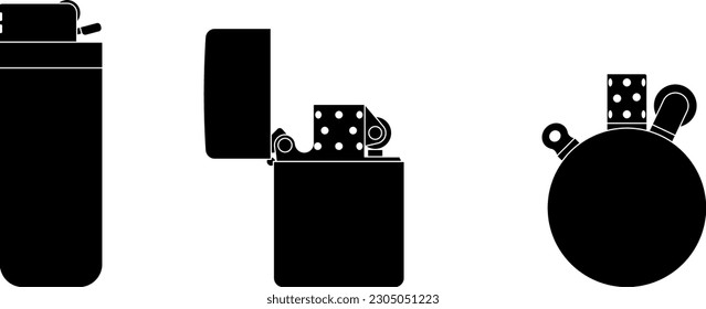 Silhouettes bencino más ligero, ilustración vectorial plana
