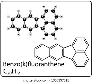 Benzo(k)fluoranthene Molecule Structure