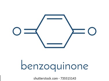 Benzoquinone (quinone, para-benzoquinone) molecule. Skeletal formula.