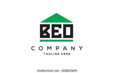 BEO creative three letter real estate logo vector 