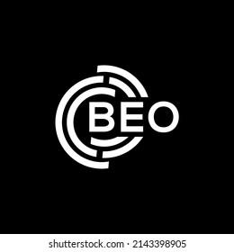 Beo Letter Logo Design On Black Stock Vector (Royalty Free) 2143398905 ...