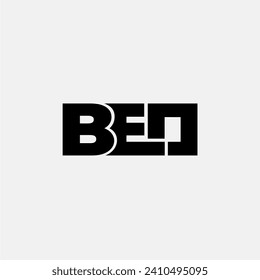 BEO letter monogram typography logo vector