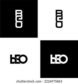 beo lettering initial monogram logo design set