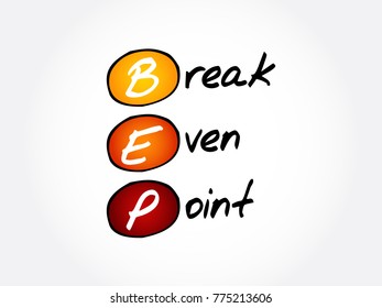 BEP - Break Even Point acronym, business concept background