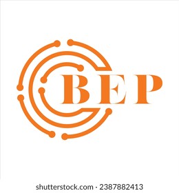 BEP letter design. BEP letter technology logo design on white background. BEP Monogram logo design for entrepreneur and business