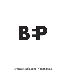 BEP Logo. Vector Graphic Branding Letter Element. White Background