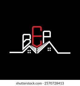 BEP Real State logo design, BEP simple and modern logo. BEP luxurious alphabet design  