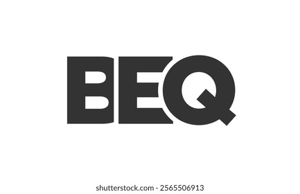 BEQ logo design template with strong and modern bold text. Initial based vector logotype featuring simple and minimal typography. Trendy company identity ideal for businesses brand presence.