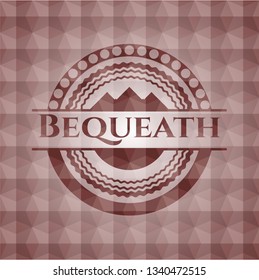 Bequeath red seamless geometric emblem.