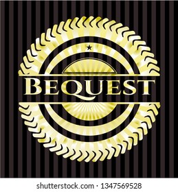 Bequest gold badge or emblem