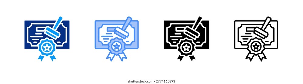 Bequest Multiple Style Icon Set Vector