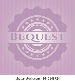 Bequest pink emblem. Retro. Vector Illustration. Detailed.
